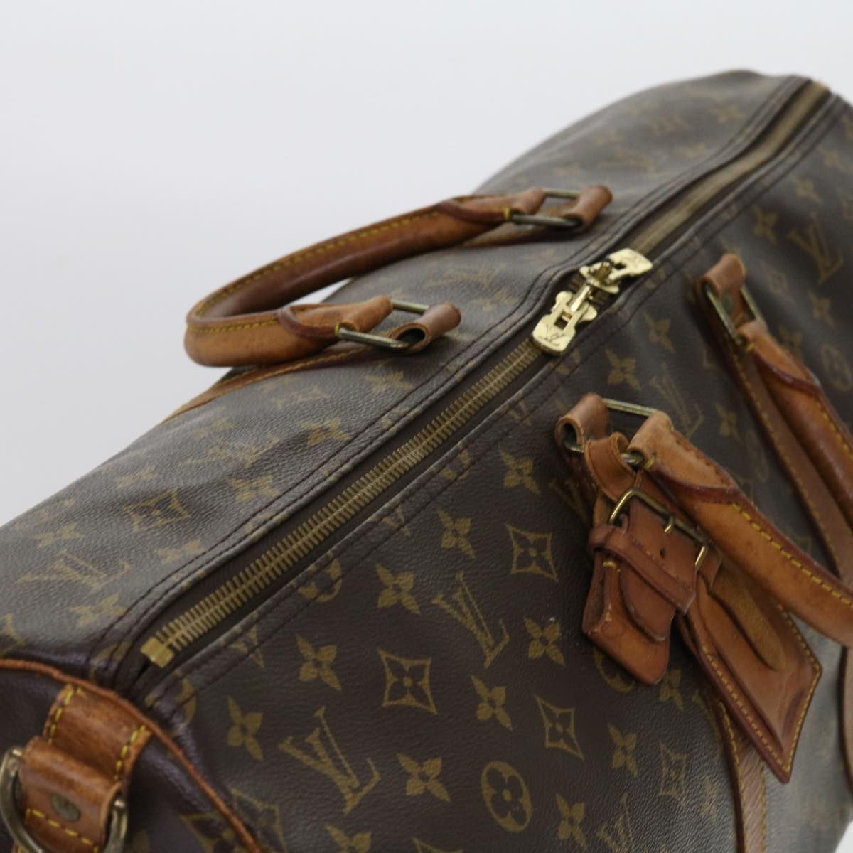 LOUIS VUITTON Monogram Keepall Bandouliere 55 Boston Bag M41414 LV Auth 62229