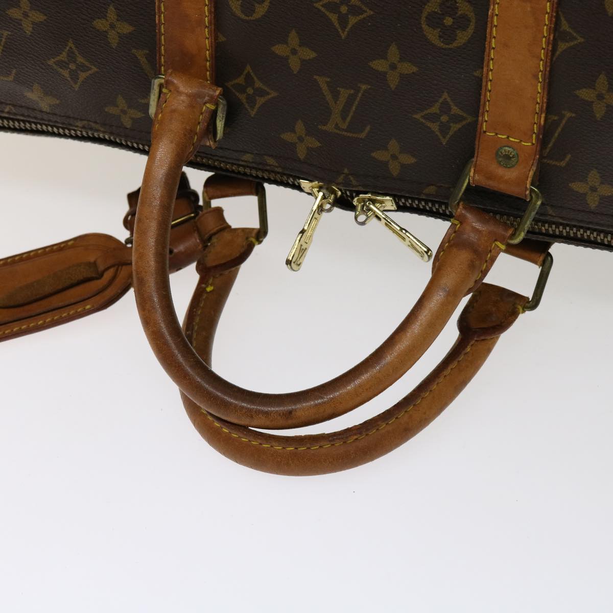 LOUIS VUITTON Monogram Keepall Bandouliere 55 Boston Bag M41414 LV Auth 62229