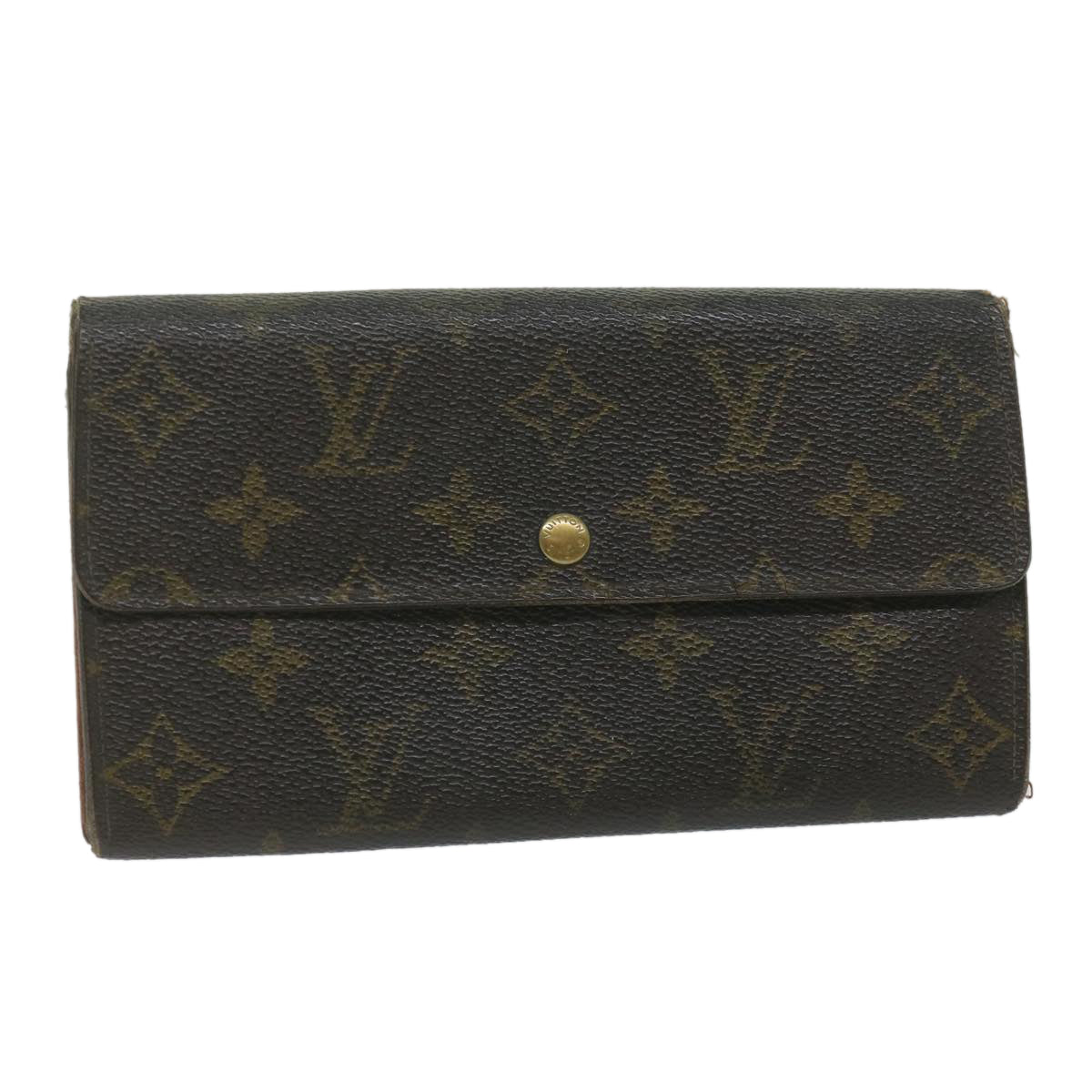 LOUIS VUITTON Monogram Portefeuille Credit Long Wallet M61723 LV Auth 62232