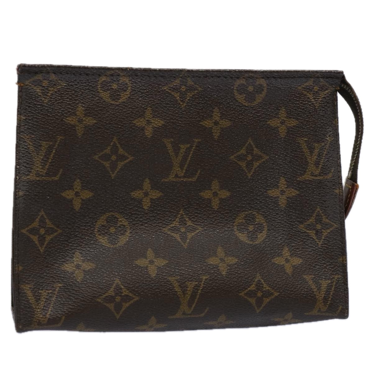 LOUIS VUITTON Monogram Poche Toilette 19 Pouch M47544 LV Auth 62260