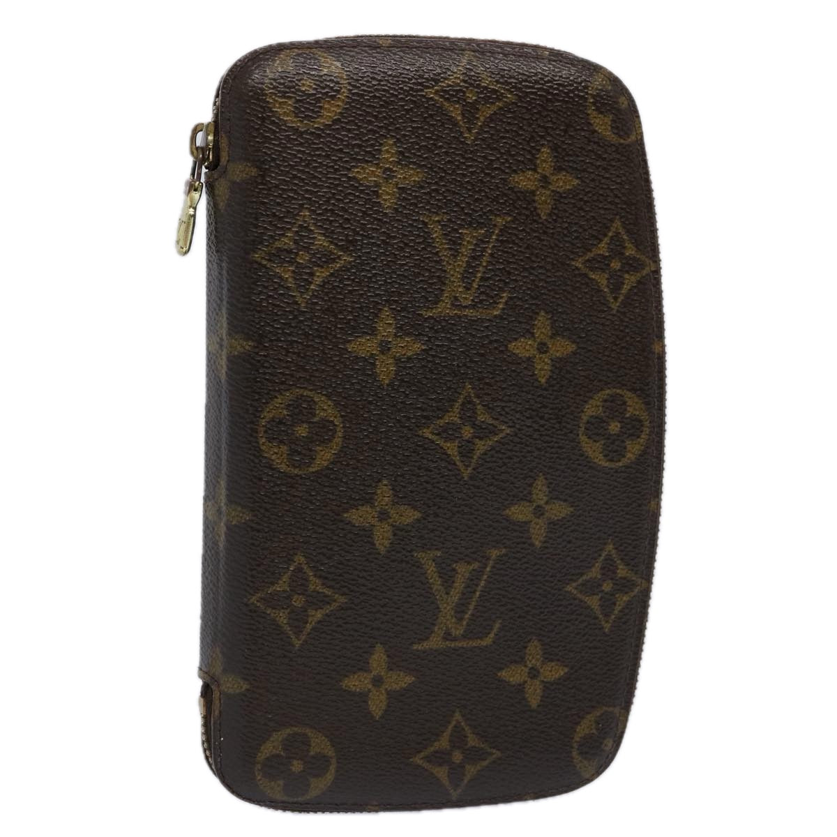 LOUIS VUITTON Monogram Agenda Jet Travel Case M62850 LV Auth 62263