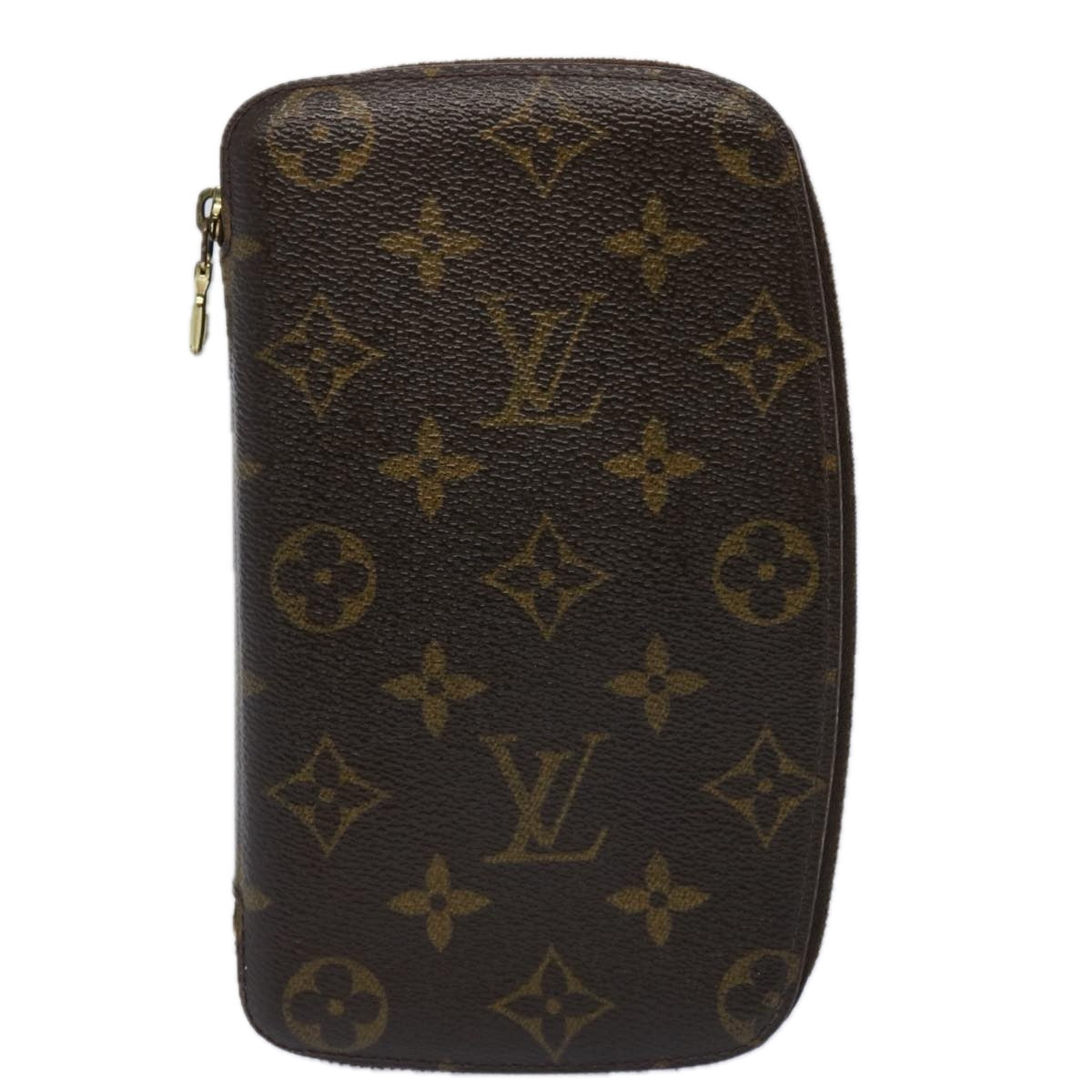 LOUIS VUITTON Monogram Agenda Jet Travel Case M62850 LV Auth 62263