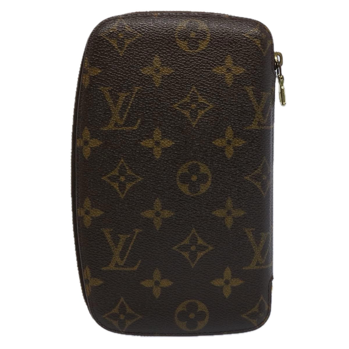 LOUIS VUITTON Monogram Agenda Jet Travel Case M62850 LV Auth 62263