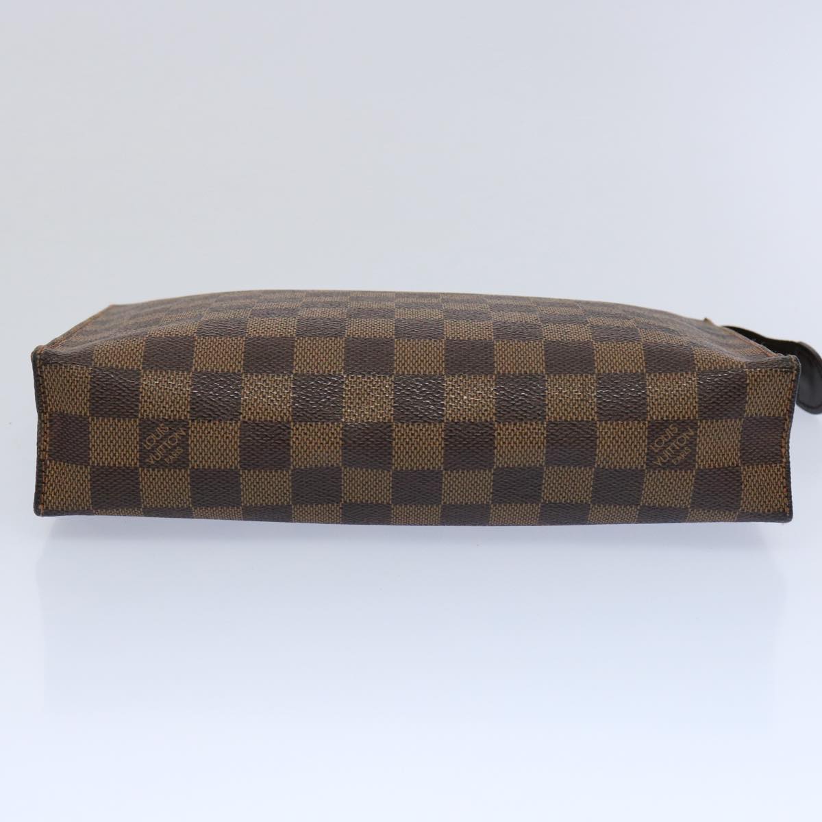 LOUIS VUITTON Damier Ebene Poche Toilette 26 Pouch N47543 LV Auth 62271