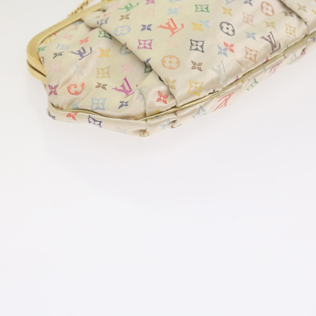 LOUIS VUITTON Monogram Multicolor Omoniere Hand Bag White LV Auth 62290SV