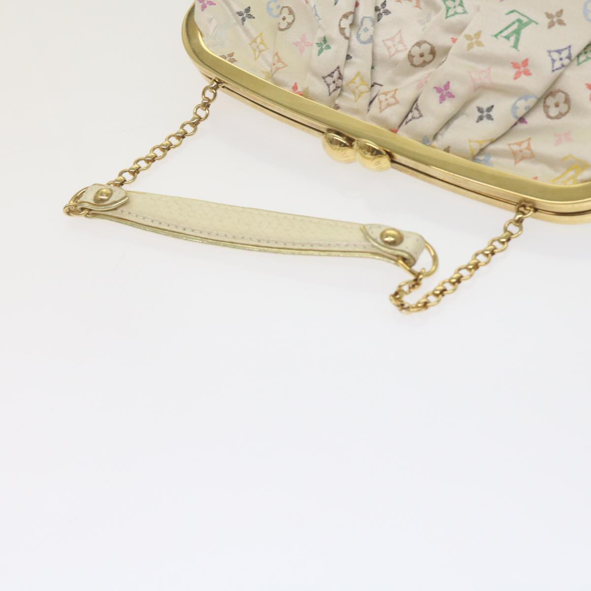 LOUIS VUITTON Monogram Multicolor Omoniere Hand Bag White LV Auth 62290SV
