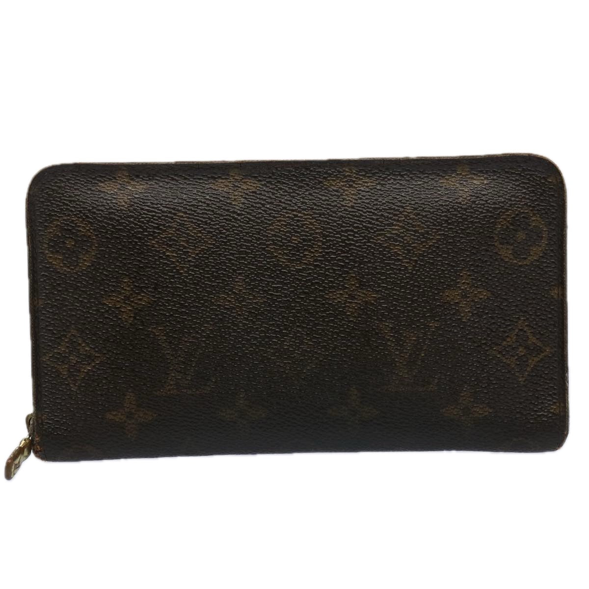 LOUIS VUITTON Monogram Porte Monnaie Zip Long Wallet M61727 LV Auth 62324