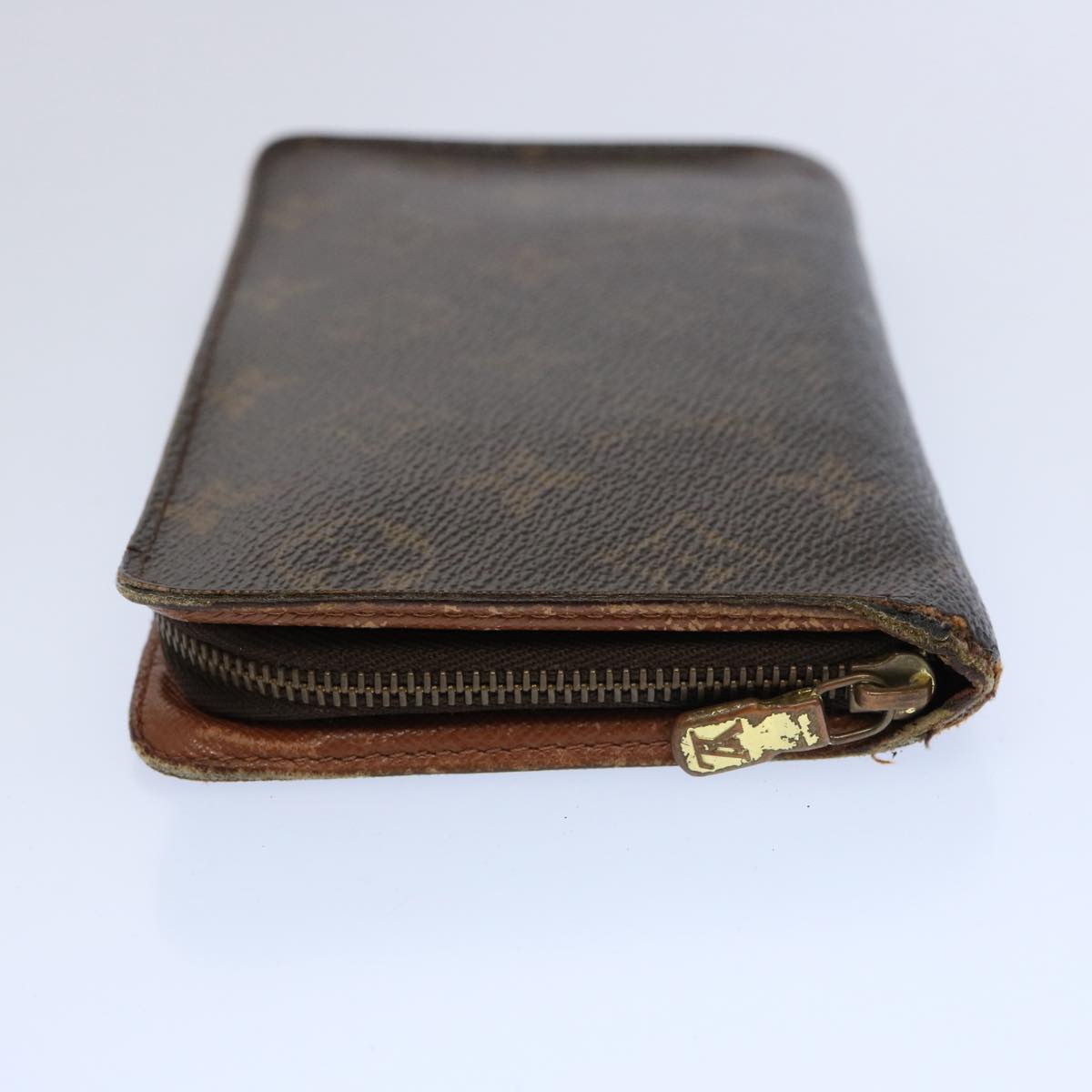 LOUIS VUITTON Monogram Porte Monnaie Zip Long Wallet M61727 LV Auth 62324