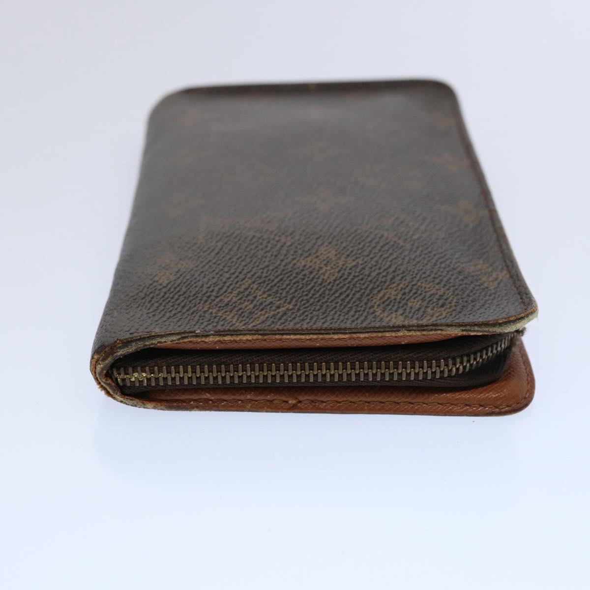 LOUIS VUITTON Monogram Porte Monnaie Zip Long Wallet M61727 LV Auth 62324