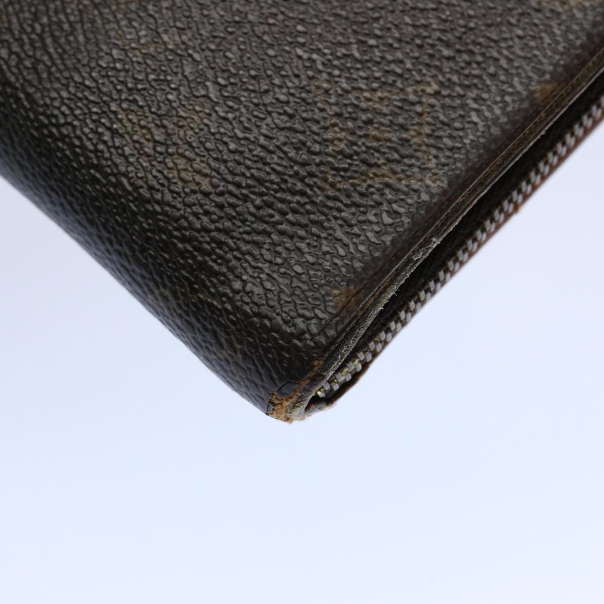 LOUIS VUITTON Monogram Porte Monnaie Zip Long Wallet M61727 LV Auth 62324