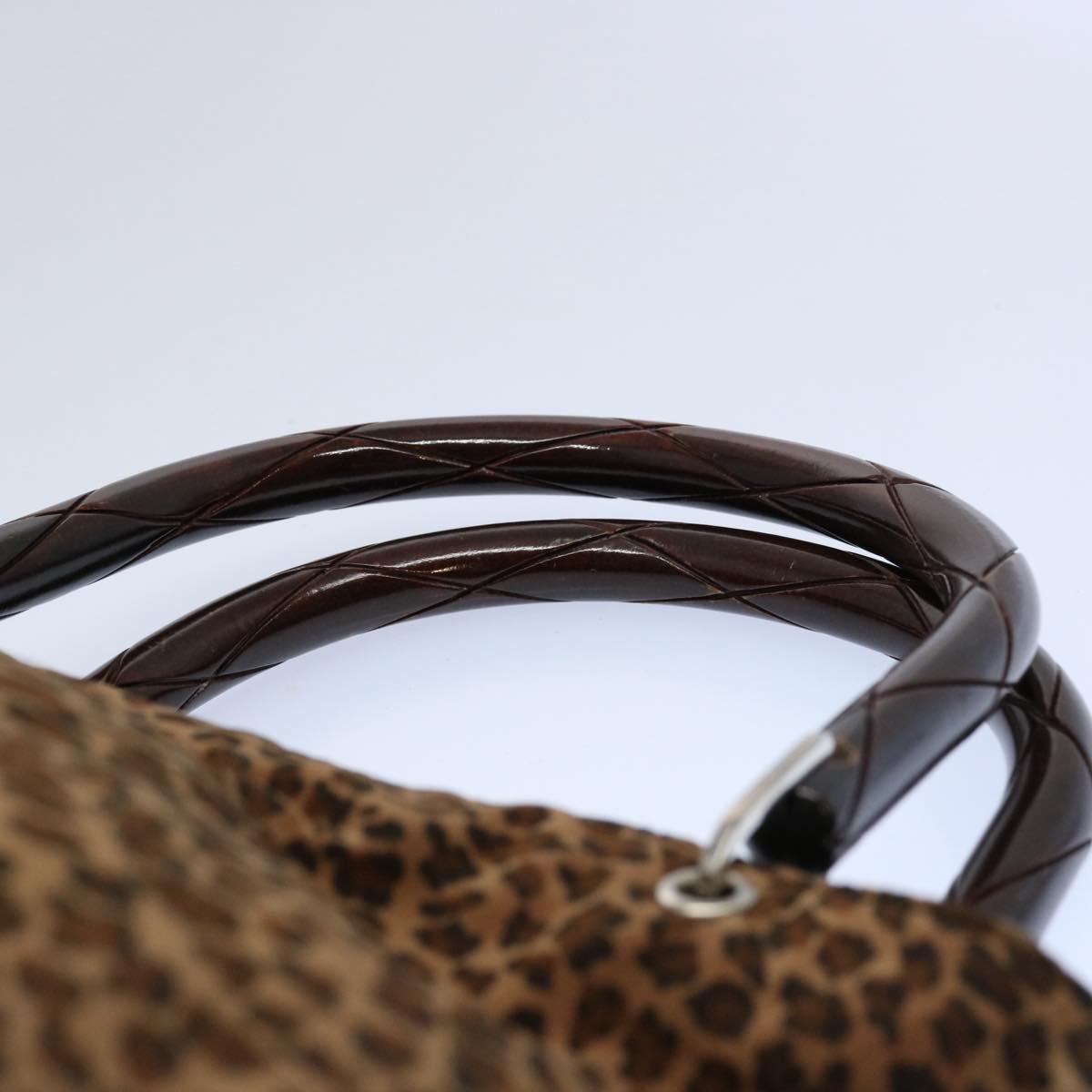 BOTTEGAVENETA Hand Bag Nylon Brown Auth 62355