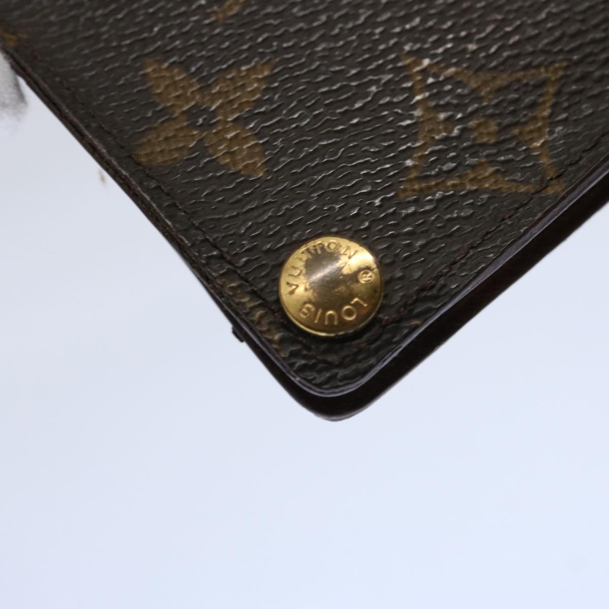 LOUIS VUITTON Monogram Porte Cartes Credit Pression Card Case M60937 Auth 62413