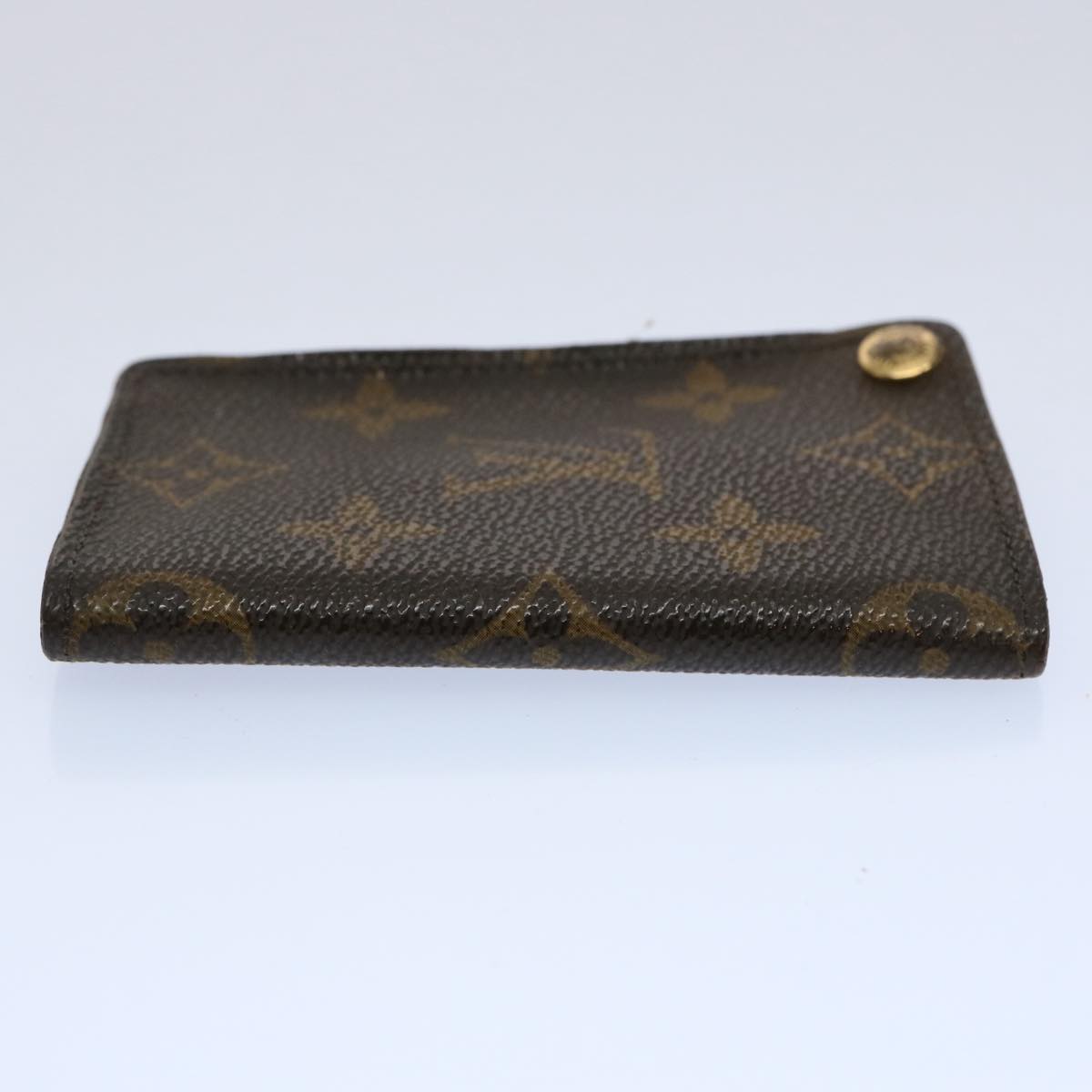 LOUIS VUITTON Monogram Porte Cartes Credit Pression Card Case M60937 Auth 62413