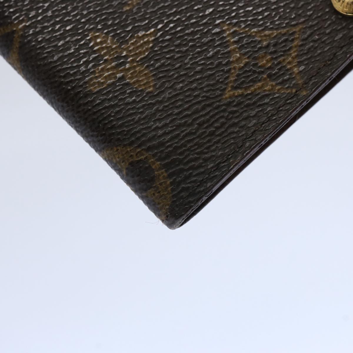 LOUIS VUITTON Monogram Porte Cartes Credit Pression Card Case M60937 Auth 62413