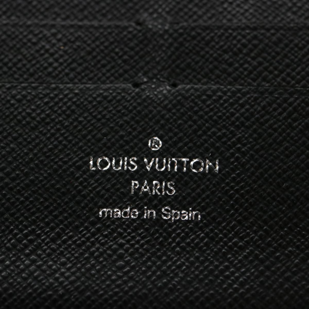 LOUIS VUITTON Damier Graphite Illustre Zippy Organizer Wallet N63002 Auth 62471