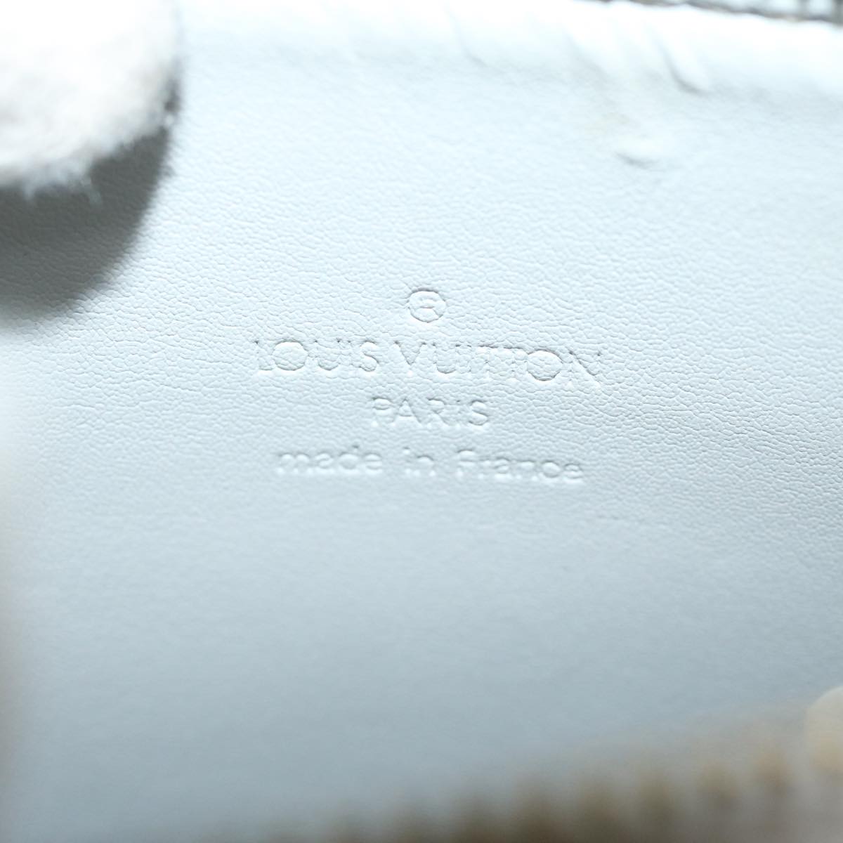 LOUIS VUITTON Monogram Vernis Motto Accessory Pouch Gris M91030 LV Auth 62476