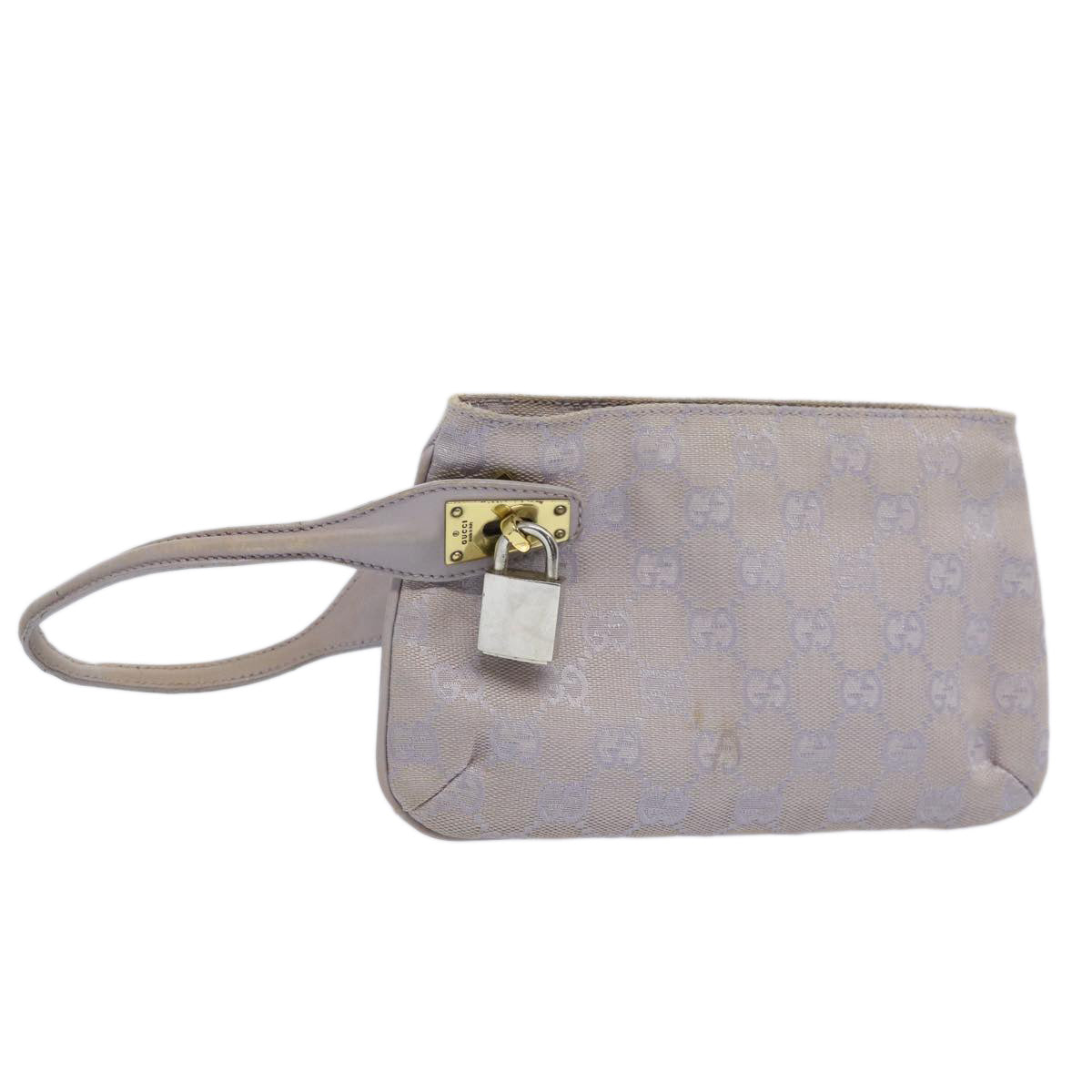 GUCCI GG Canvas Pouch Purple 92743 Auth 62485