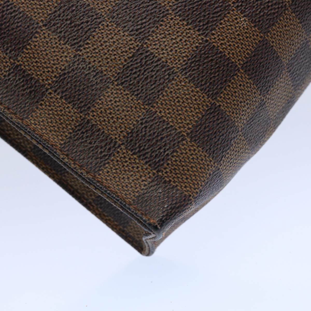 LOUIS VUITTON Damier Ebene Poche Toilette 26 Pouch N47543 LV Auth 62492