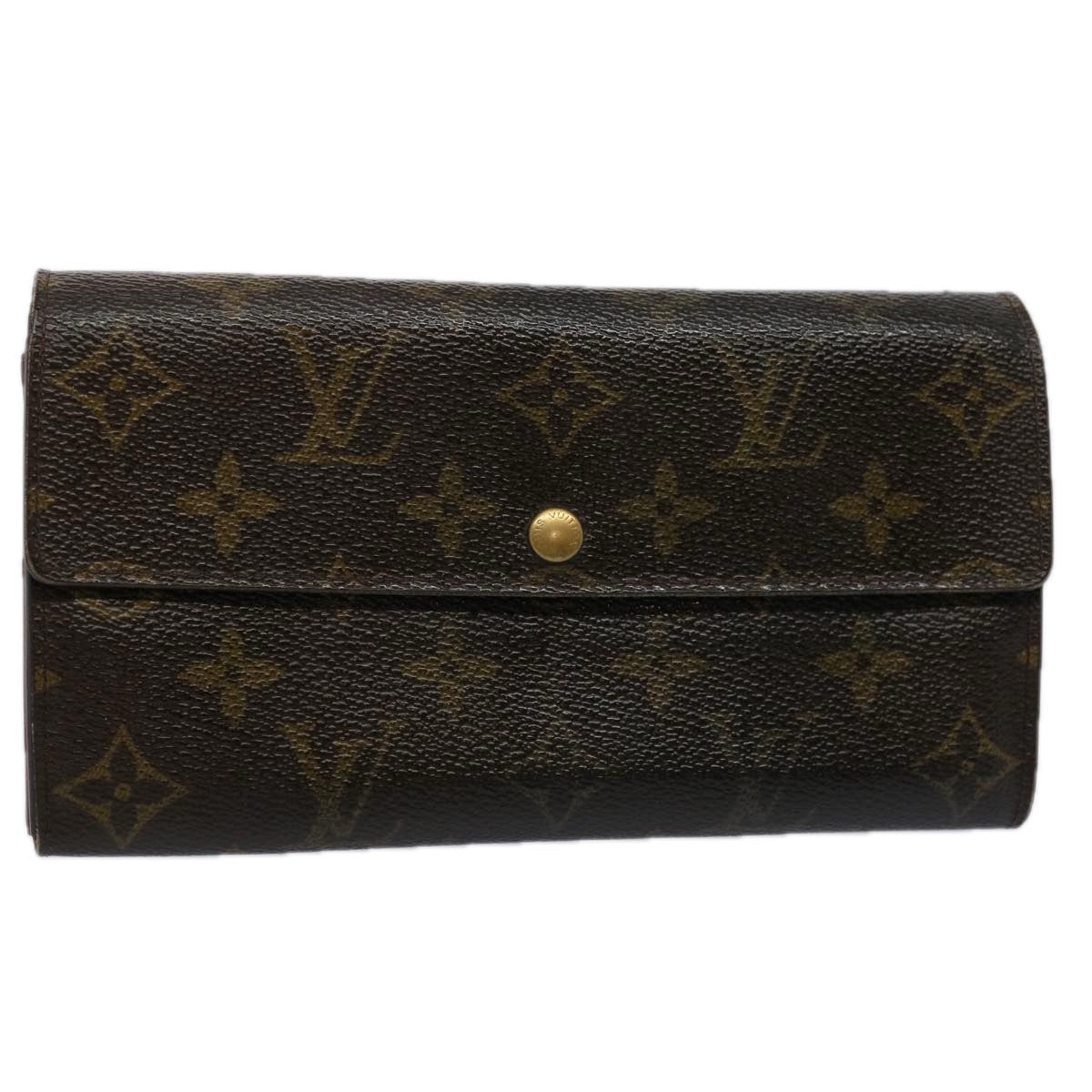 LOUIS VUITTON Monogram Pochette Porte Monnaie Credit Wallet M61725 Auth 62556