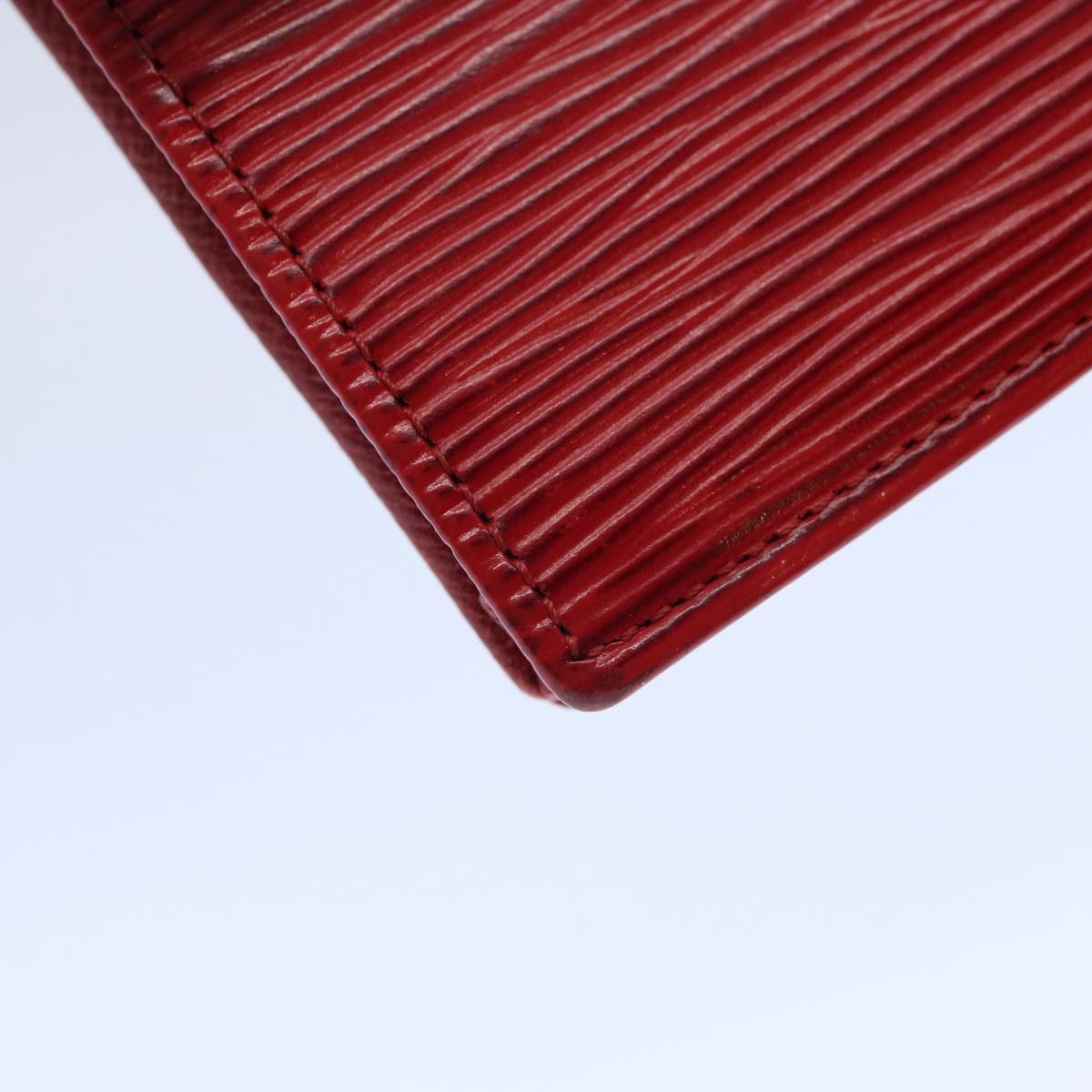 LOUIS VUITTON Epi Porte Monnaie Boite Coin Purse Red M63697 LV Auth 62562