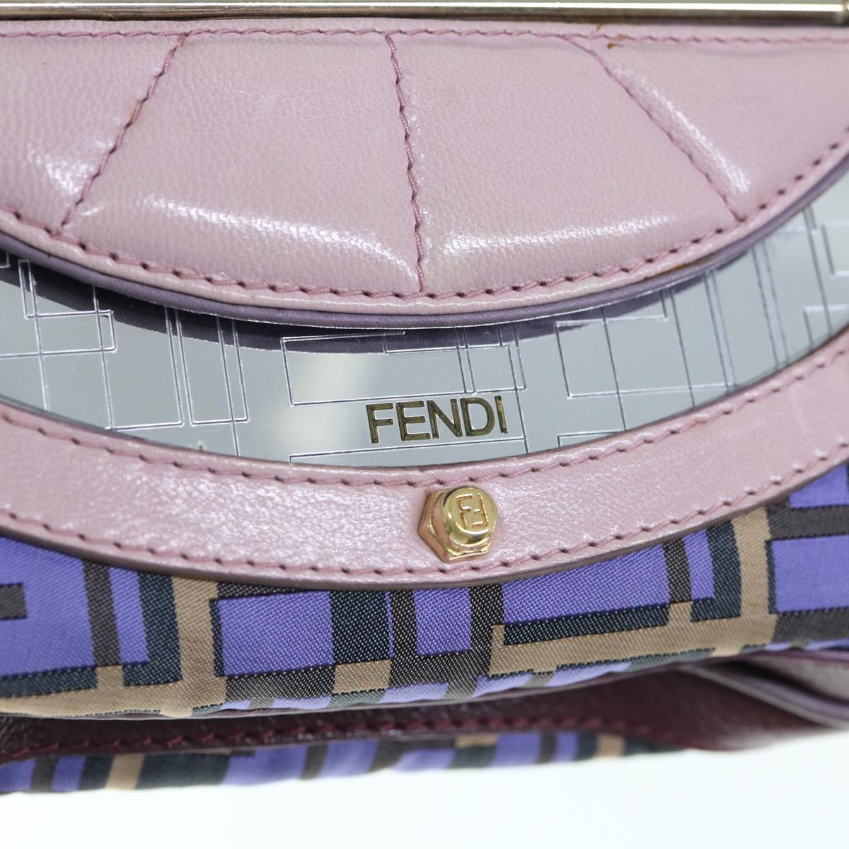 FENDI Zucca Canvas Hand Bag 2way Purple Pink Auth 62577