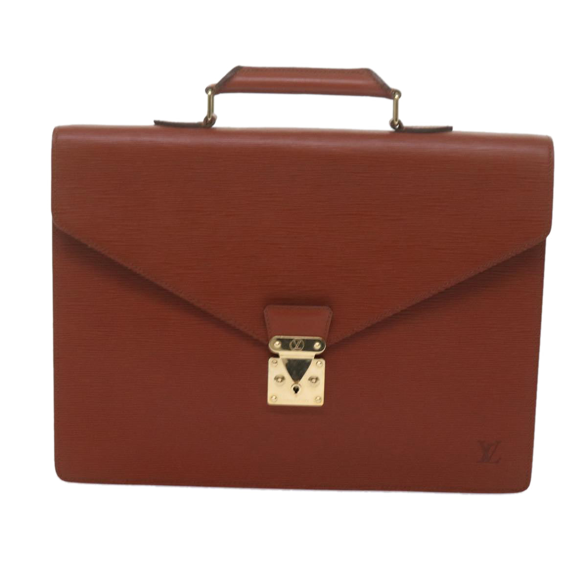 LOUIS VUITTON Epi Serviette Conseiller Briefcase Brown M54423 LV Auth 62594