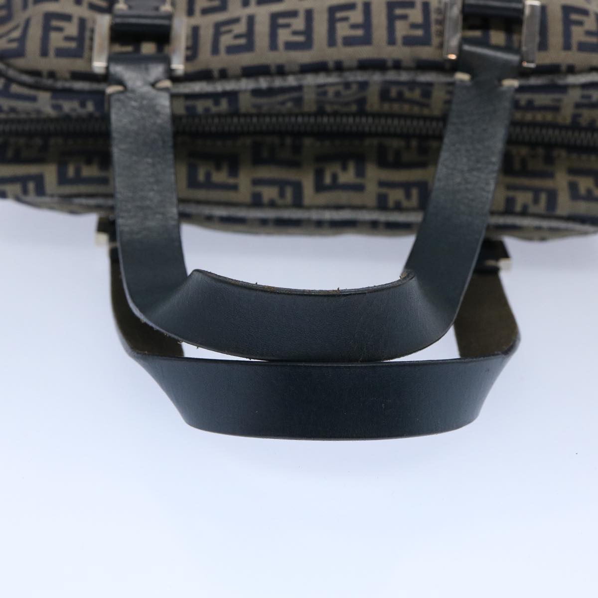 FENDI Zucchino Canvas Hand Bag Navy Auth 62679