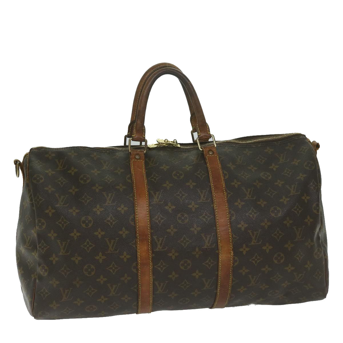 LOUIS VUITTON Monogram Keepall Bandouliere 50 Boston Bag M41416 LV Auth 62728