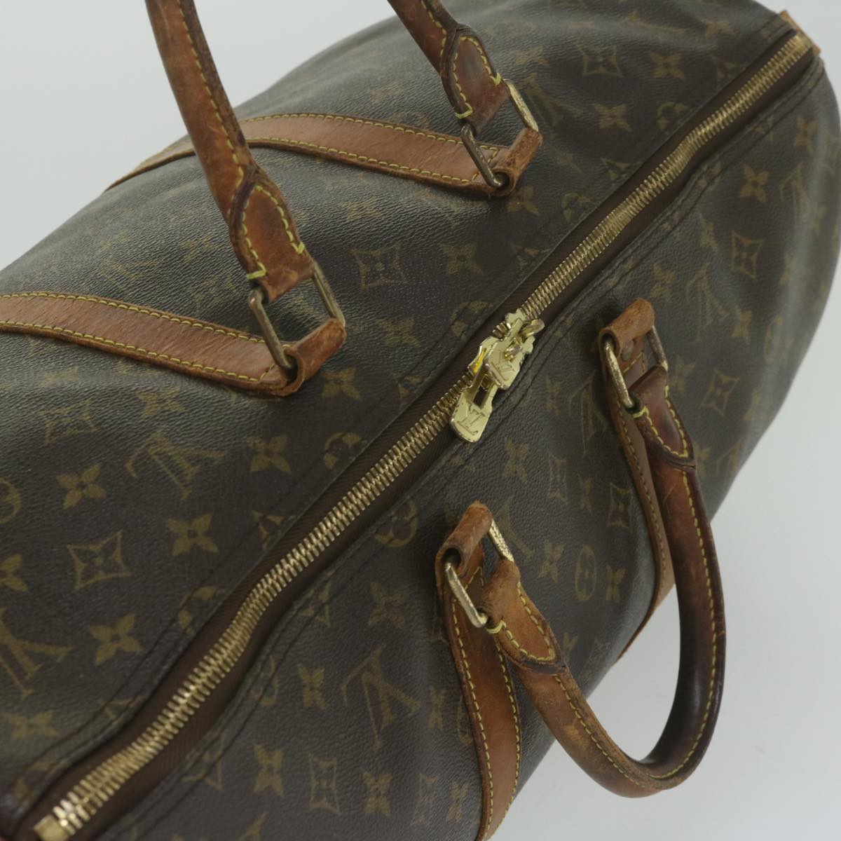 LOUIS VUITTON Monogram Keepall Bandouliere 50 Boston Bag M41416 LV Auth 62728