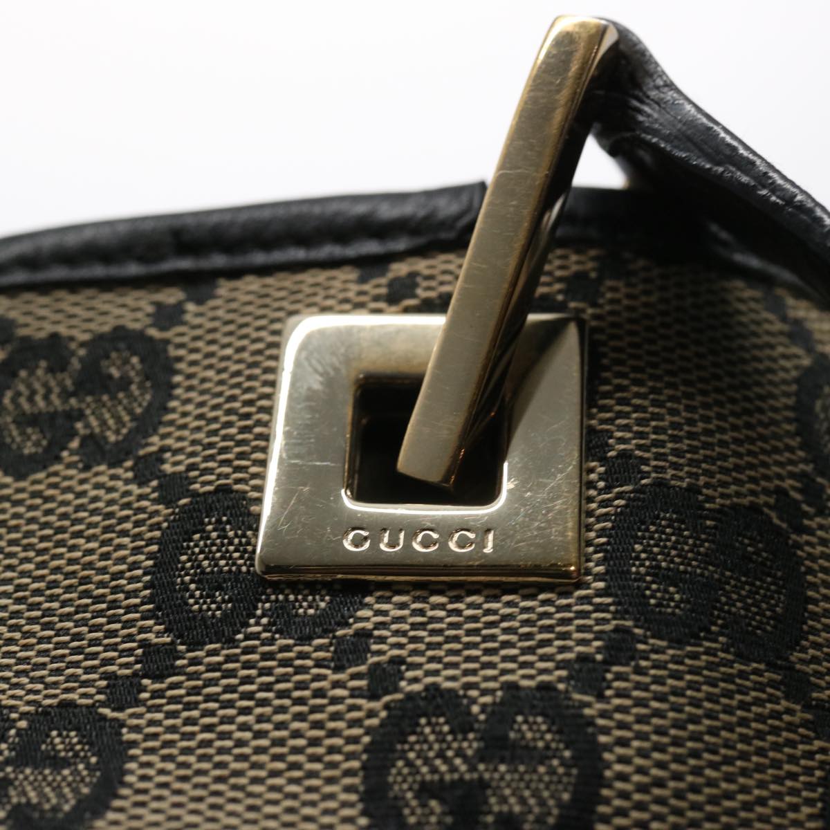 GUCCI GG Canvas Tote Bag Beige 002 1098 Auth 62757