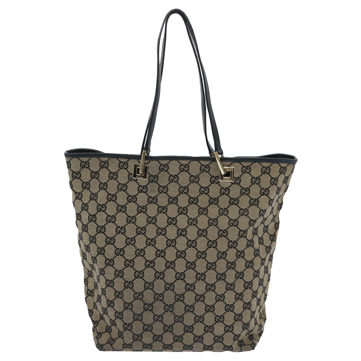 GUCCI GG Canvas Tote Bag Beige 002 1098 Auth 62757