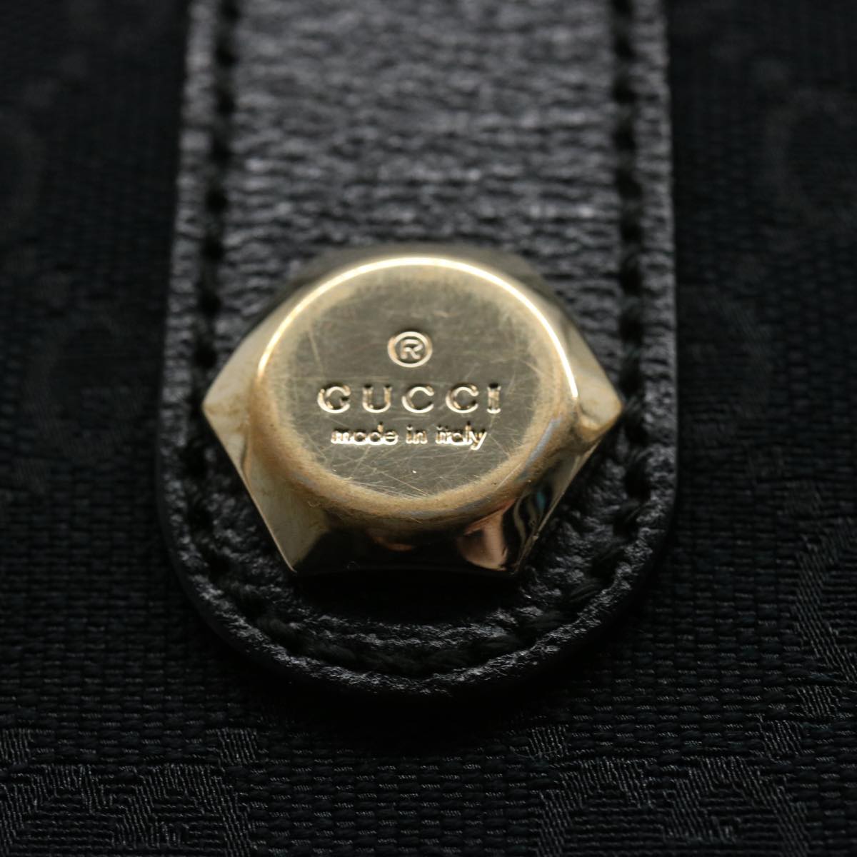 GUCCI GG Canvas Tote Bag Black 153009 Auth 62760