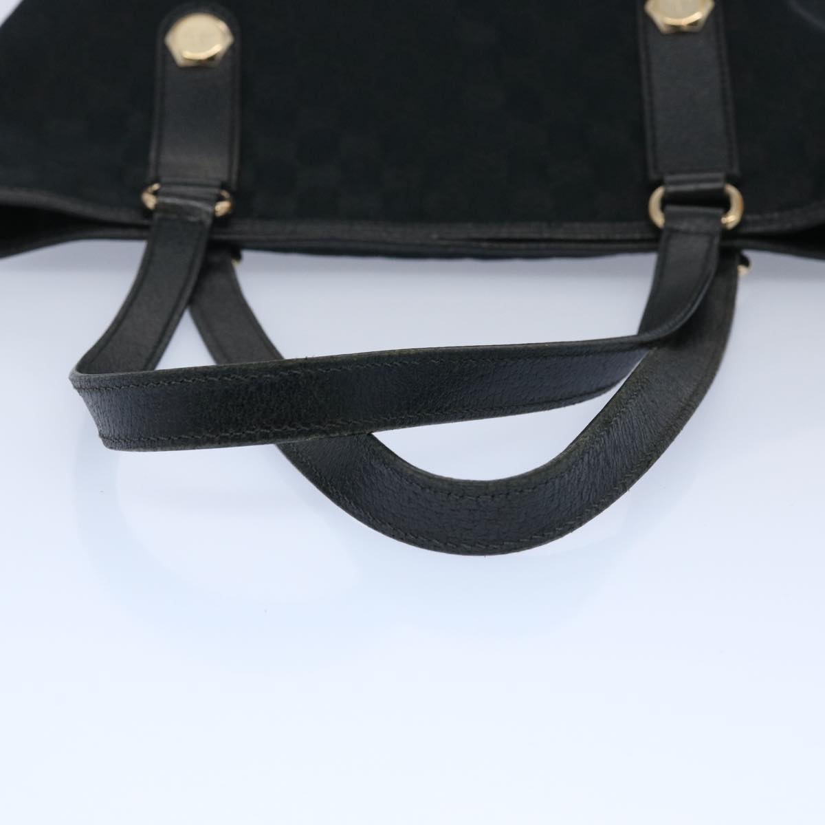 GUCCI GG Canvas Tote Bag Black 153009 Auth 62760