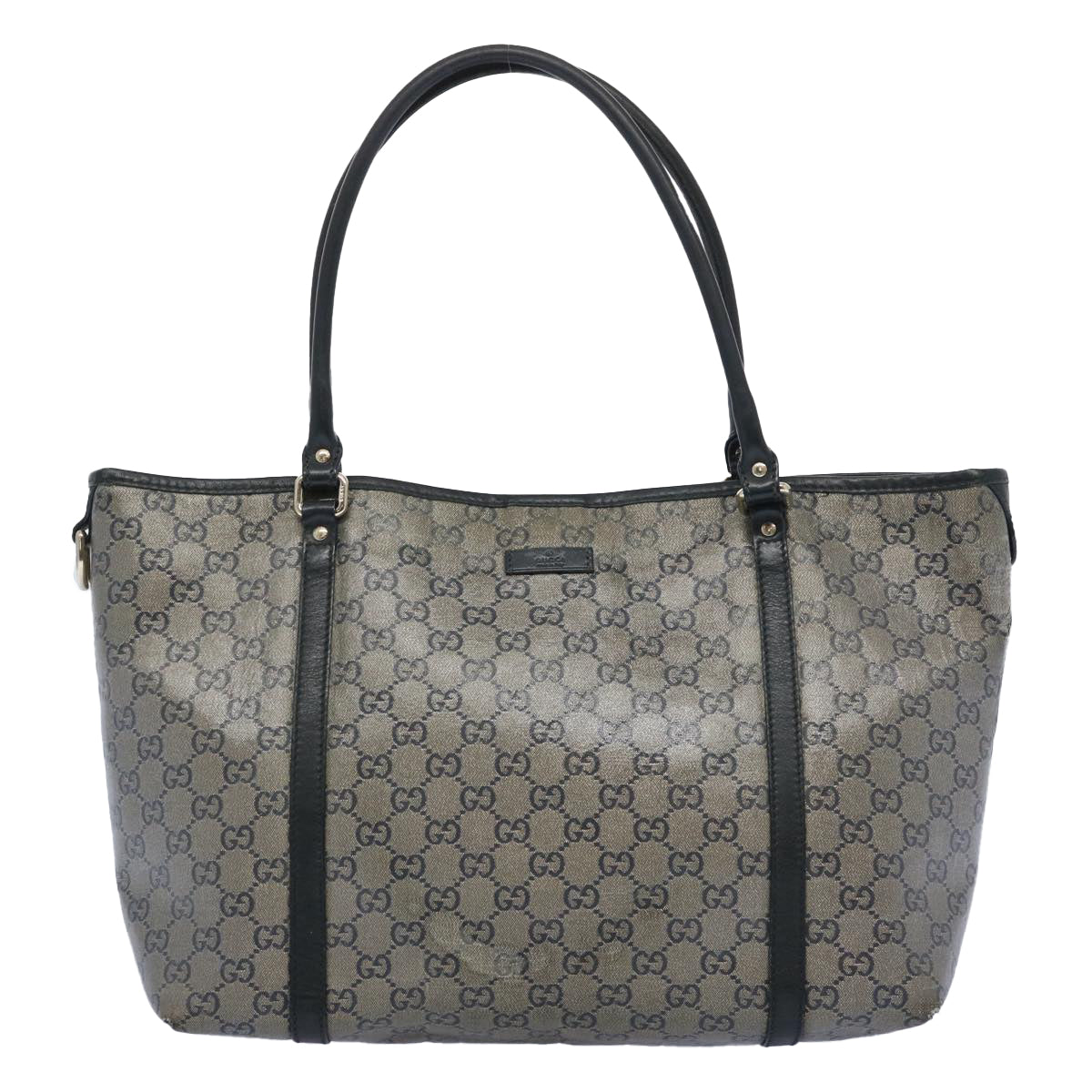 GUCCI GG Crystal Tote Bag Silver 197953 Auth 62762