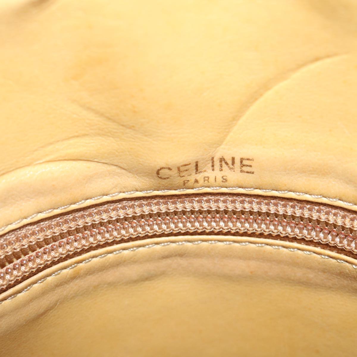 CELINE Macadam Canvas Shoulder Bag PVC Leather Brown Auth 62822