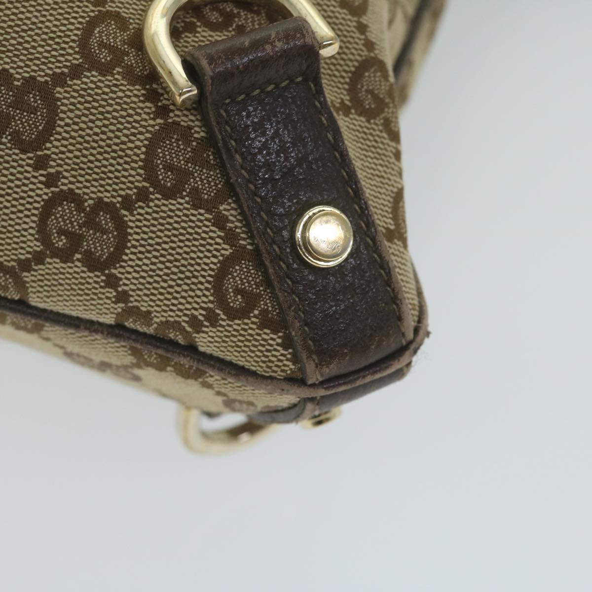 GUCCI GG Canvas Shoulder Bag Beige 131326 Auth 62837