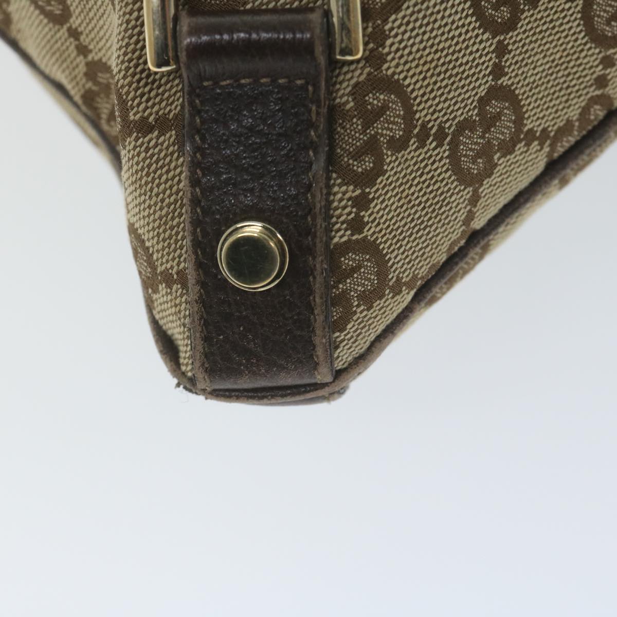 GUCCI GG Canvas Shoulder Bag Beige 131326 Auth 62837