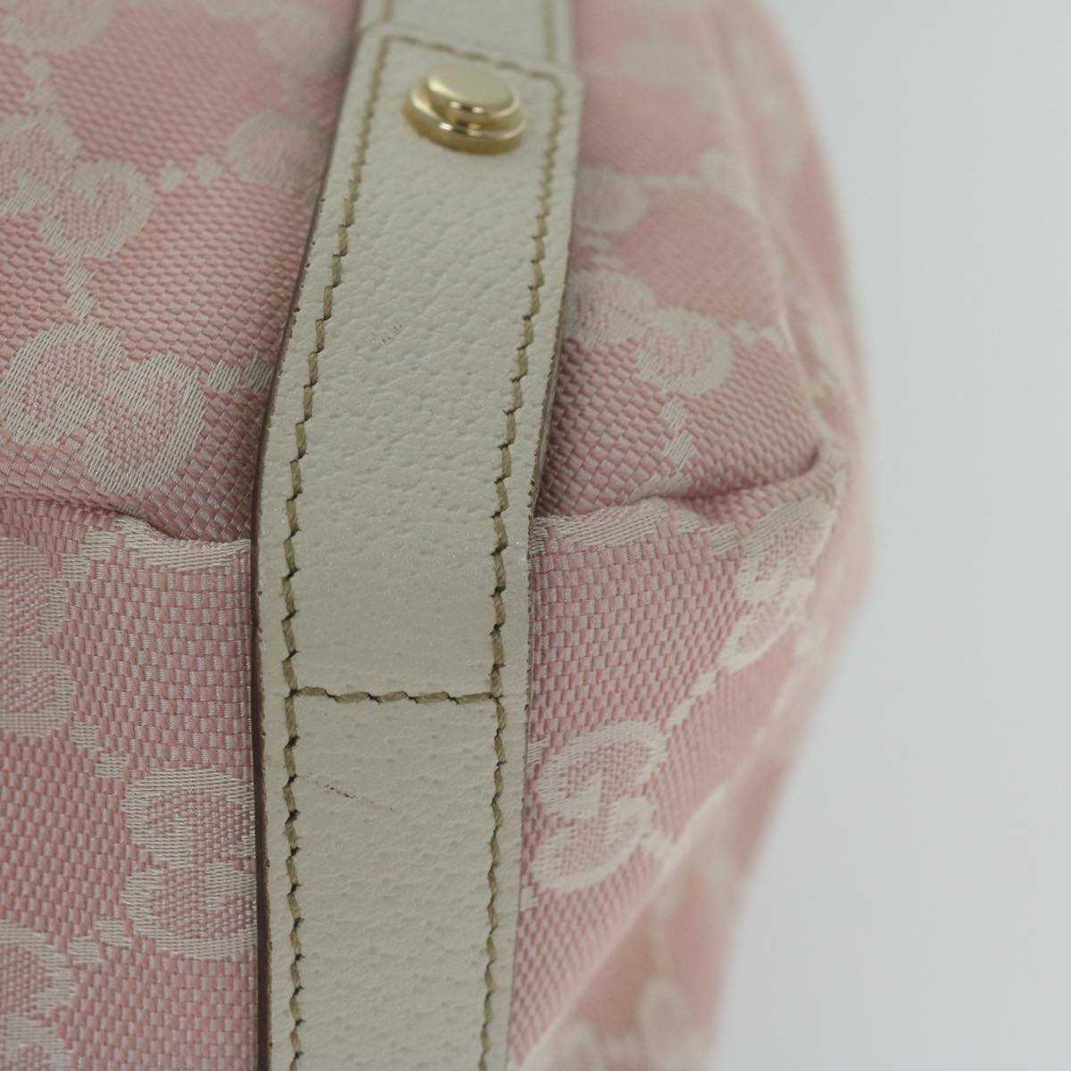 GUCCI GG Canvas Shoulder Bag Pink 130736 Auth 62839