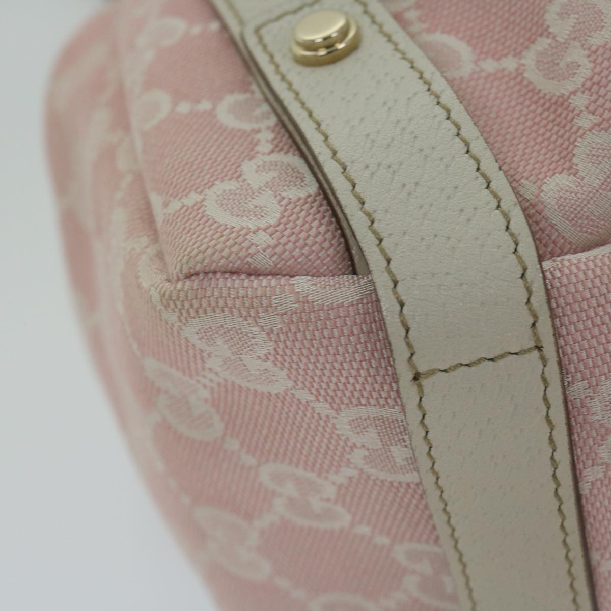 GUCCI GG Canvas Shoulder Bag Pink 130736 Auth 62839