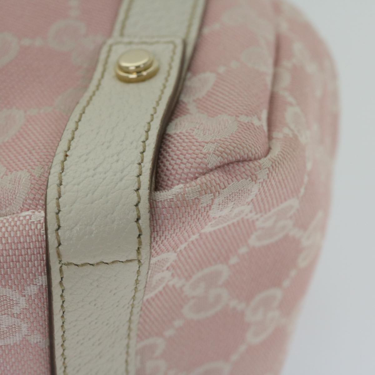 GUCCI GG Canvas Shoulder Bag Pink 130736 Auth 62839