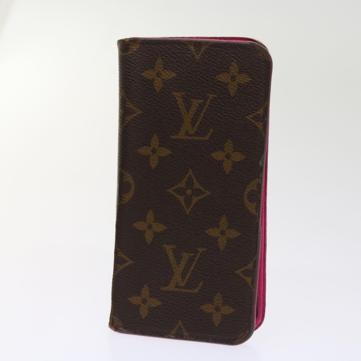 LOUIS VUITTON Monogram Damier Graphite iPhone Case 8Set Red LV Auth 62862