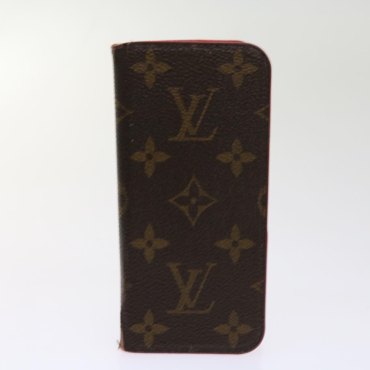 LOUIS VUITTON Monogram Damier Graphite iPhone Case 8Set Red LV Auth 62862