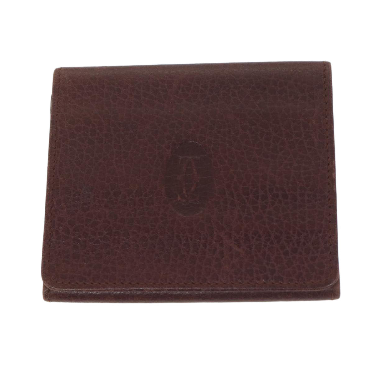 CARTIER Key Case Billfold Leather 4Set Red Auth 62863