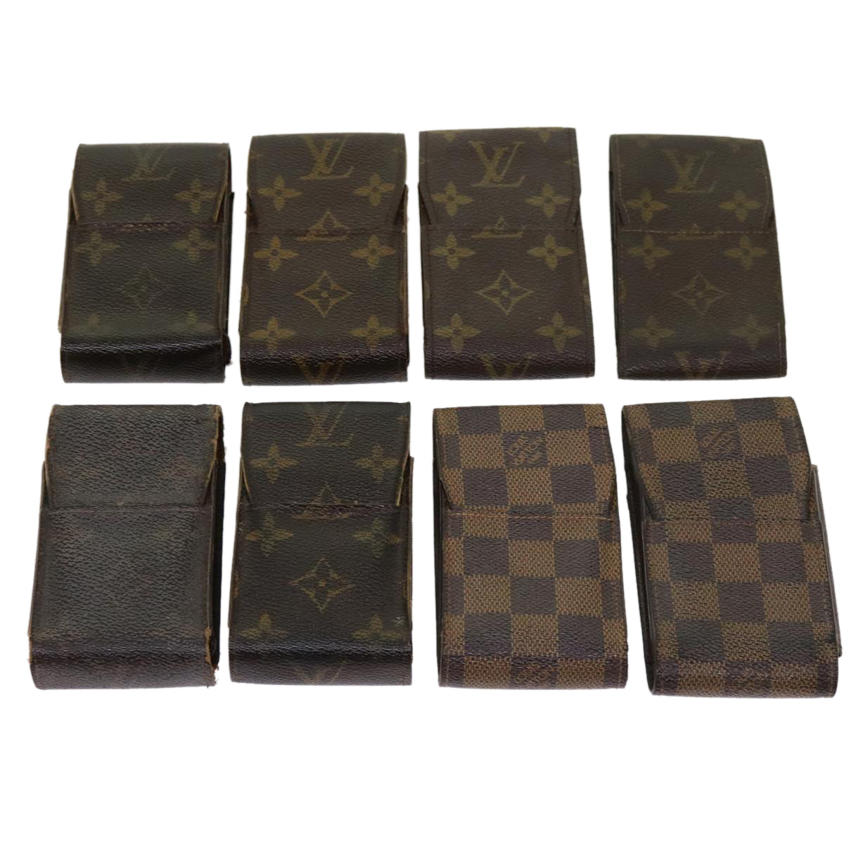 LOUIS VUITTON Monogram Damier Ebene Cigarette Case 8Set LV Auth 62871