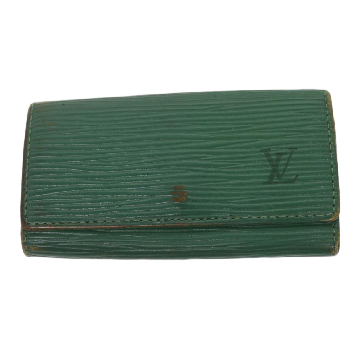 LOUIS VUITTON Epi Monogram Key Case 11 pieces Green Red LV Auth 62872