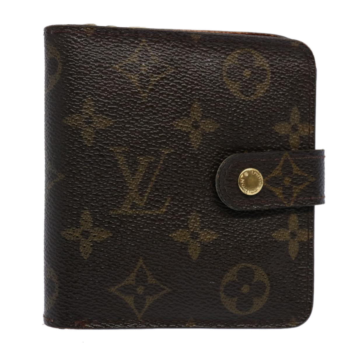 LOUIS VUITTON Monogram Compact Zip Wallet M61667 LV Auth 62880