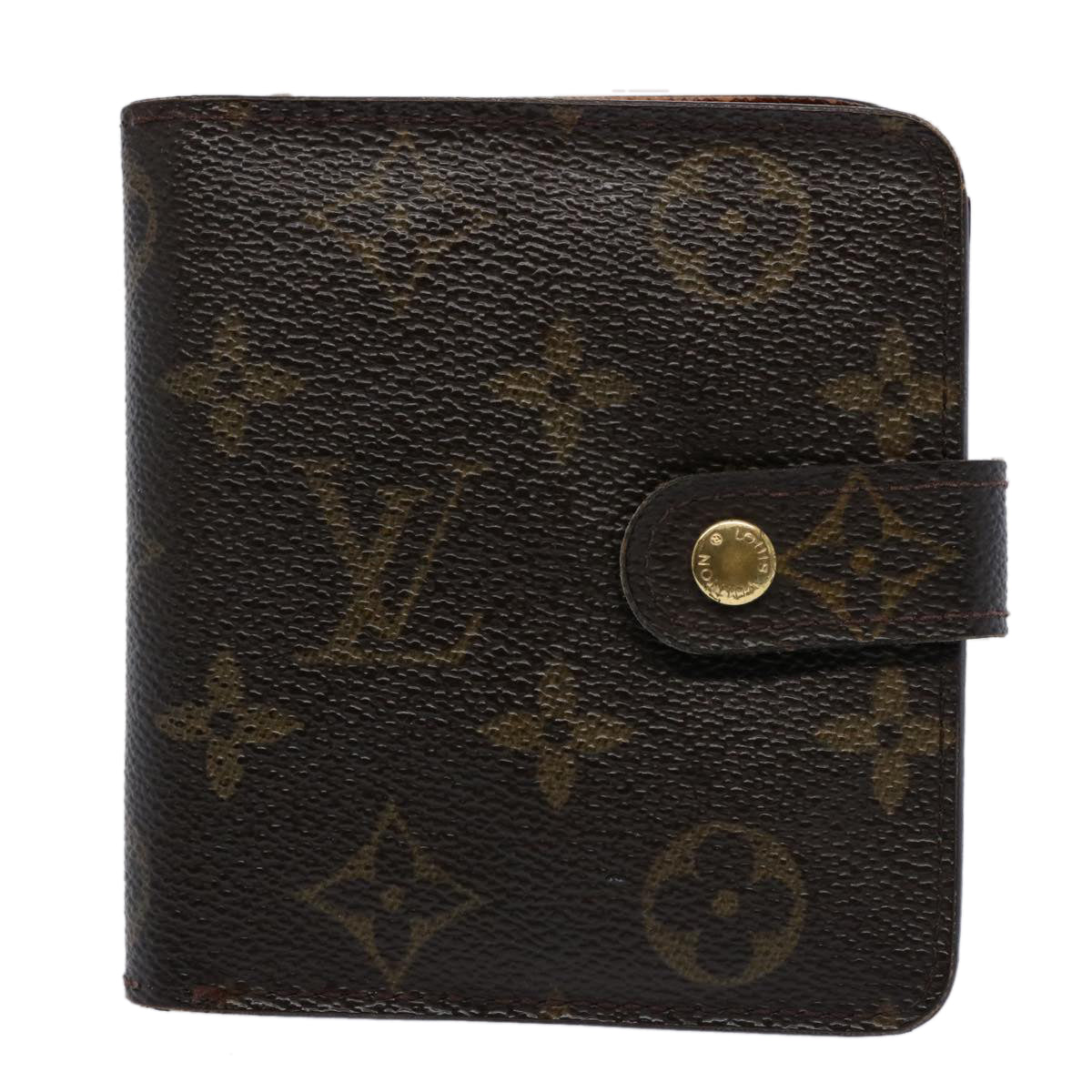 LOUIS VUITTON Monogram Compact Zip Wallet M61667 LV Auth 62880