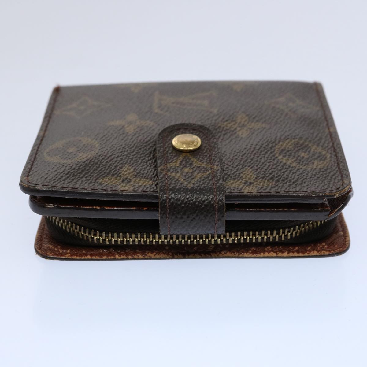 LOUIS VUITTON Monogram Compact Zip Wallet M61667 LV Auth 62880