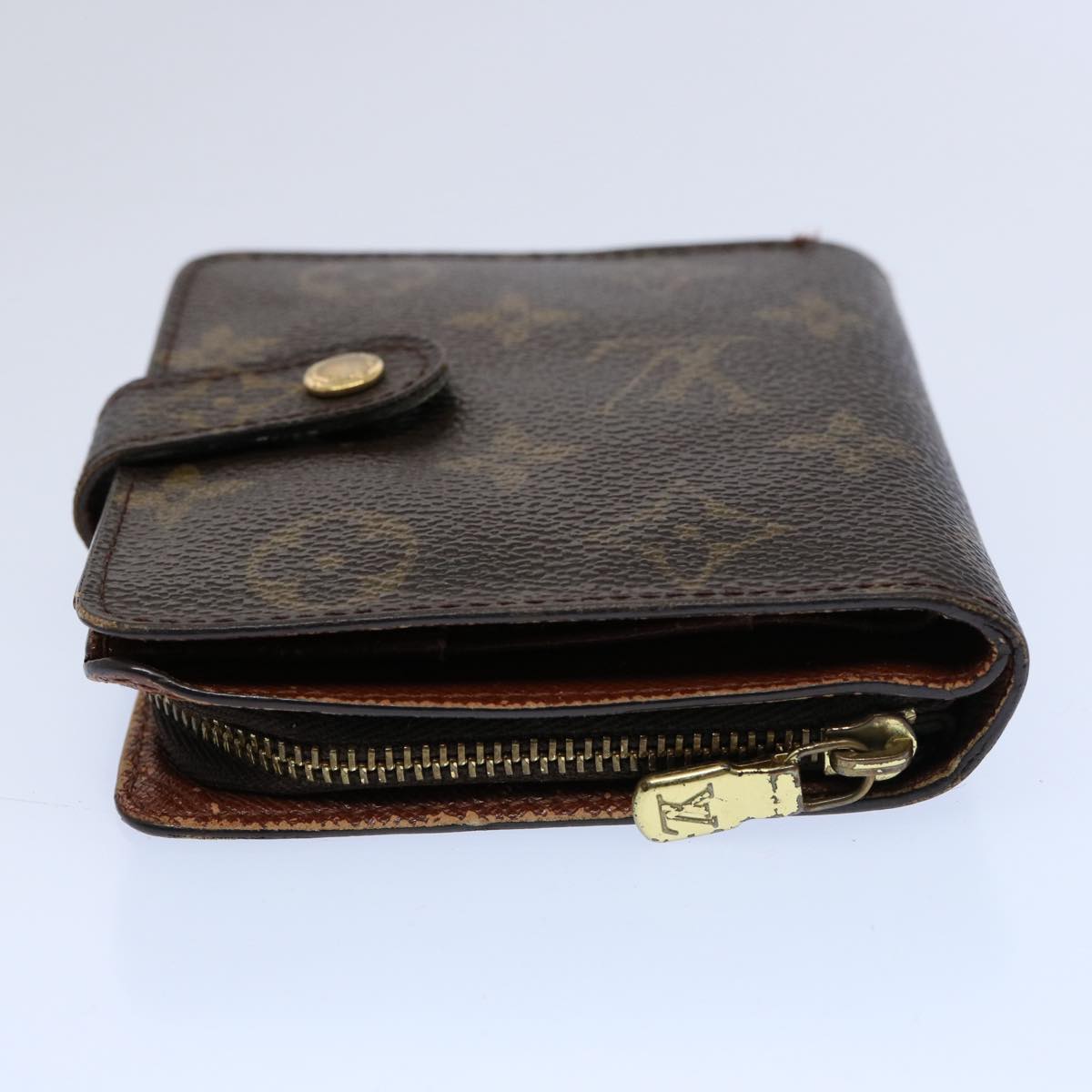 LOUIS VUITTON Monogram Compact Zip Wallet M61667 LV Auth 62880