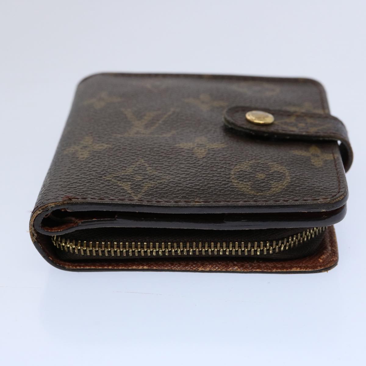 LOUIS VUITTON Monogram Compact Zip Wallet M61667 LV Auth 62880